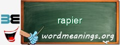 WordMeaning blackboard for rapier